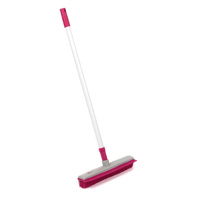 Kleeneze KL065315EU Rubber Cleaning Broom - Electrostatic Bristles - Telescopic 