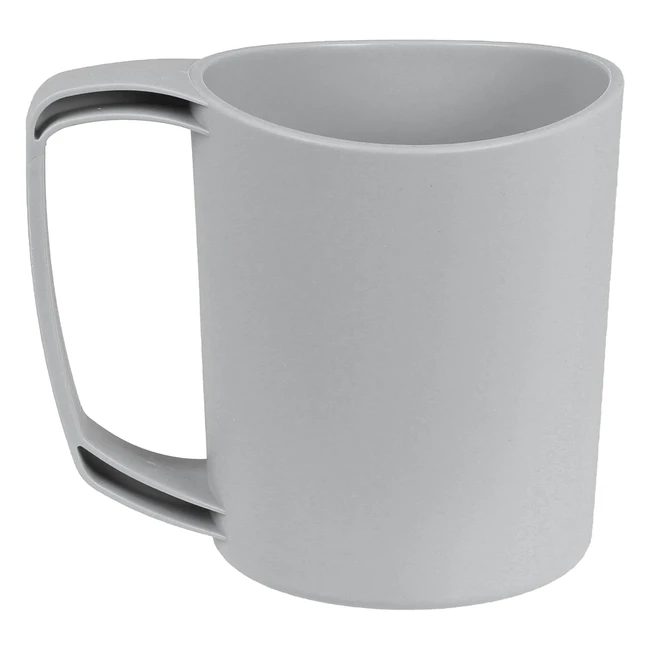 Lifeventure Ellipse Plastic Mug - Lightweight Durable - Grey - 300ml