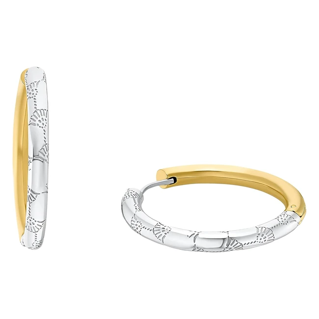 JOOP Damen Edelstahl Creolen 34 cm Gold - Nr 2033947 - Hochwertiger Schmuck