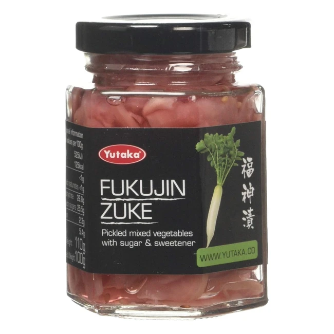 Yutaka Japanese-Style Pickles - Fukujinzuke Vegetables Pink Radish Mix - 110g (Pack of 6)