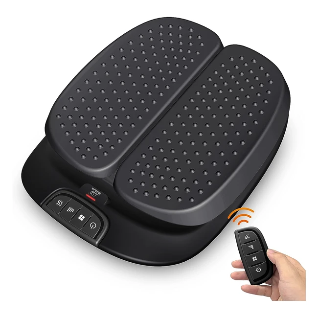 Snailax Fußmassagegerät mit Wärme, Fernbedienung, einstellbarer Vibration, fördert die Durchblutung, lindert Plantarfasziitis