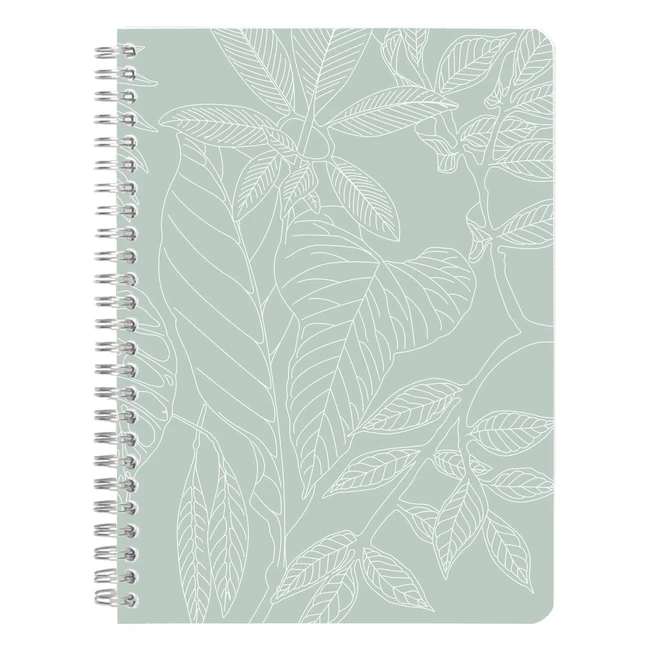 Carnet spirale motifs végétal A5 148x21cm 148 pages lignes Clairefontaine