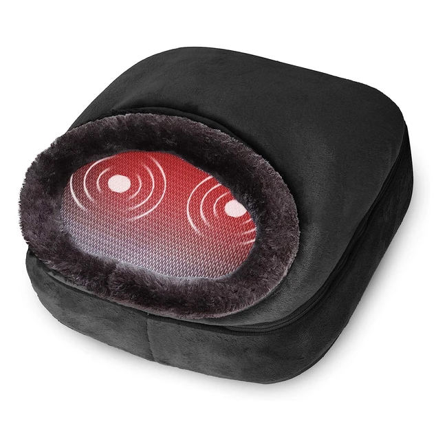 Snailax Vibration Fußmassagegerät mit Wärmefunktion, 5 Massagemodi, 2 Heizstufen, 2-in-1 Fußwärmer für Fußpflege und Rückenschmerzen