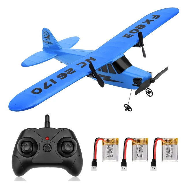 Makerfire Aereo RC FX803 RTF - RC Aereo 2.4GHz 2CH - Facile da Volare - Blu