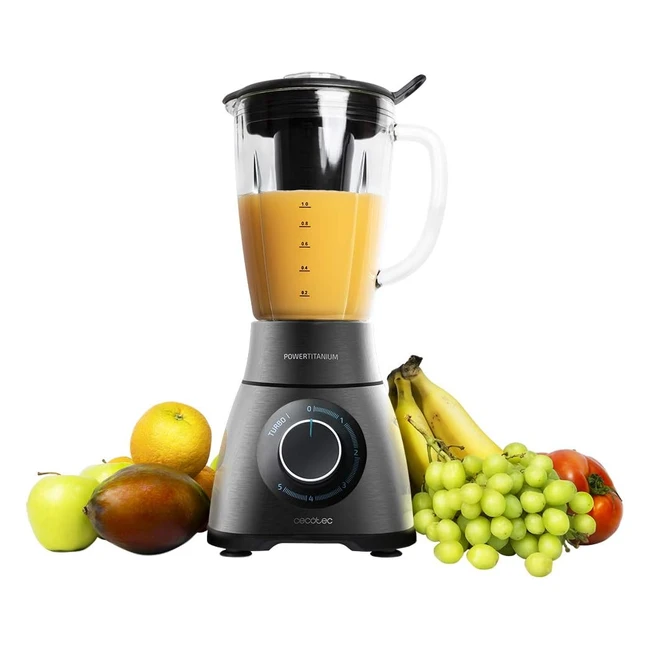 Cecotec Standmixer Power Black Titanium PerfectMix 1500 - Perfektes Mixen in k