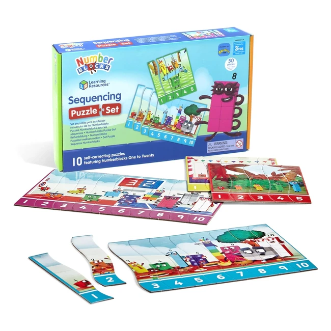 Set de Puzles de Matemáticas Numberblocks para Niños de 3 Años - Multicolor