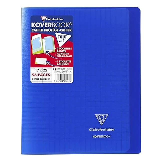 Quaderno Clairefontaine 951422C Blu Marino 17x22 cm - Pagine Quadretti Grandi