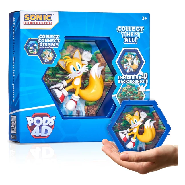 Wow Pods 4D Tails - Unique Connectable Collectable Bobblehead Figure - Sonic Toy
