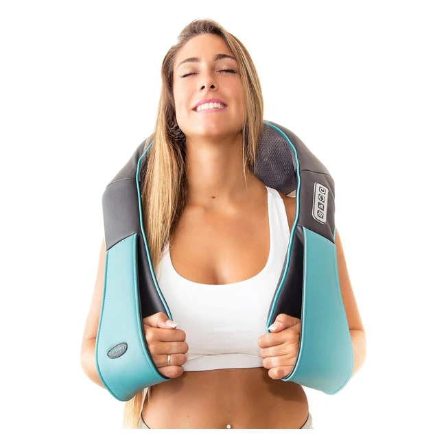 Invospa Shiatsu Back Shoulder and Neck Massager with Heat - Deep Tissue Kneading Pillow Massage - Electric Full Body Massager