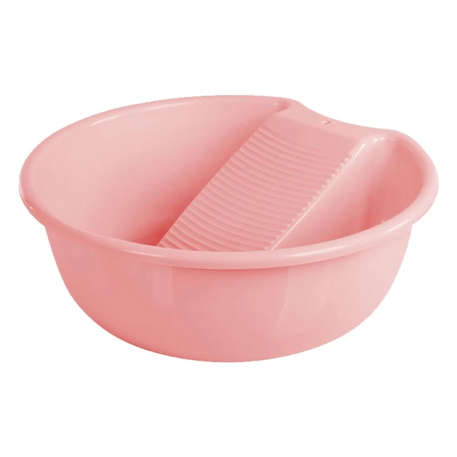 Lavabo Plastica Antiscivolo Rosa - Lavaggio a Mano Vestiti - Comoda Vasca da Bagno