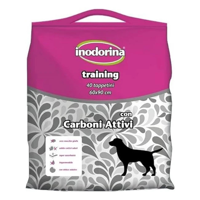 Tappetino igienico Inodorina Training con carboni attivi 60x90 cm - 40 pezzi