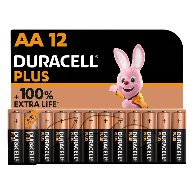 Duracell Plus AA Batteries 12 Pack - Up to 100 Extra Life - Reliable for Everyda