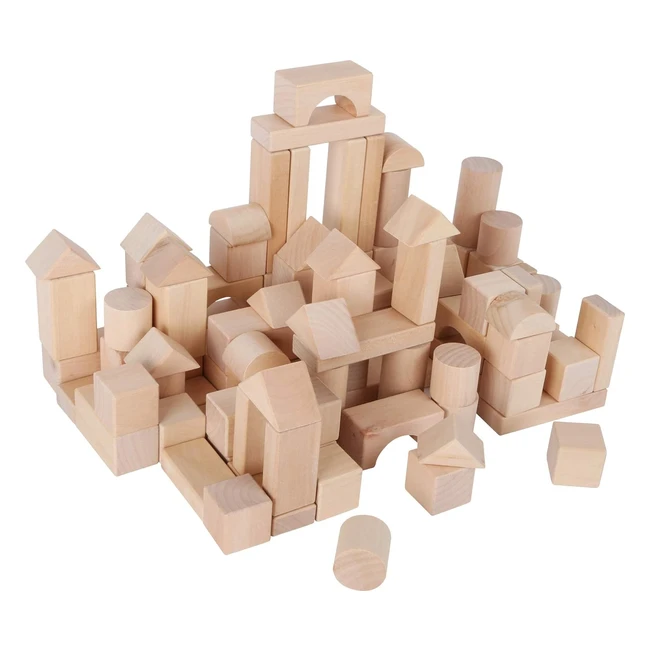 7073 Sacchetto Cubetti Costruzione Legno Naturale Small Foot - 3+ anni