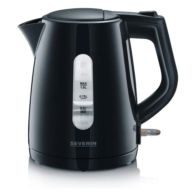 Hervidor de Agua Severin WK 3410 - Potente y Compacto - 2200W - Base 360 - Negro