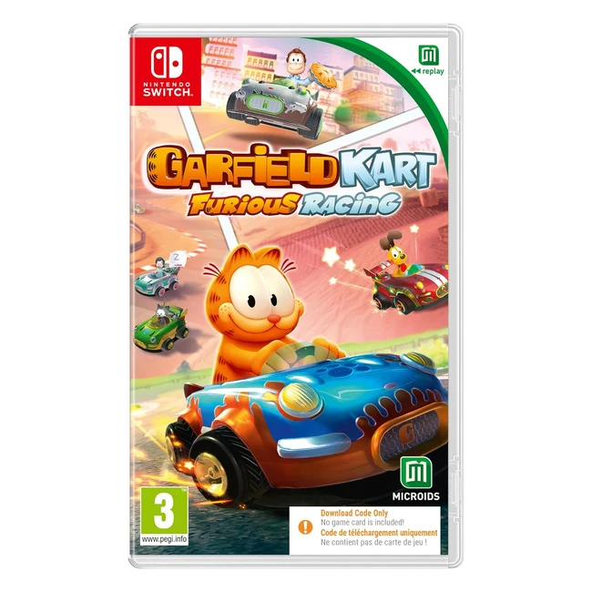 Garfield Kart Furious Racing Replay Switch - Race Friends, 16 Circuits, 8 Characters