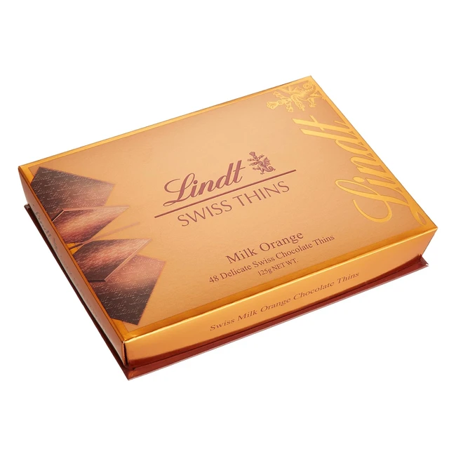 Lindt Swiss Thins Naranja 125g - Lminas de Chocolate Premium
