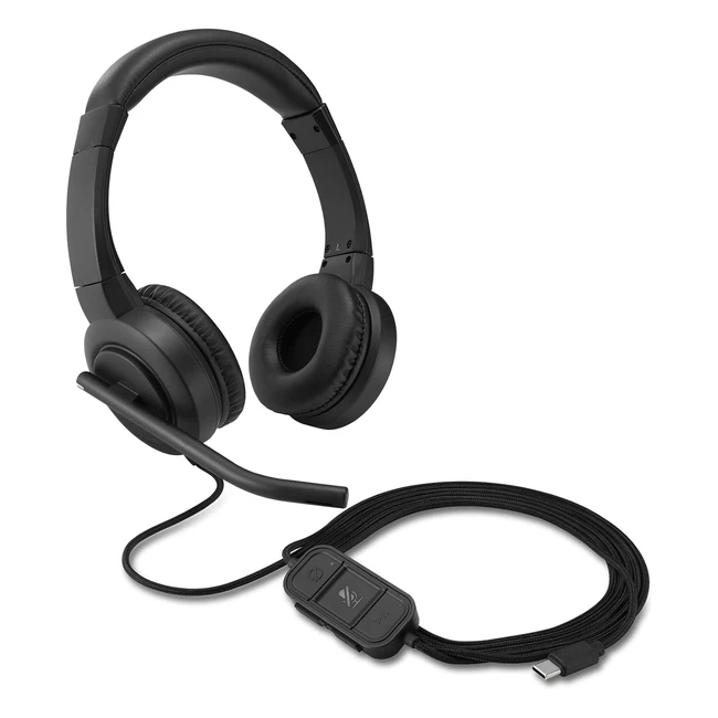 Auriculares profesionales Kensington H1000 USB-C con micrófono y cancelación de ruido - K83450WW