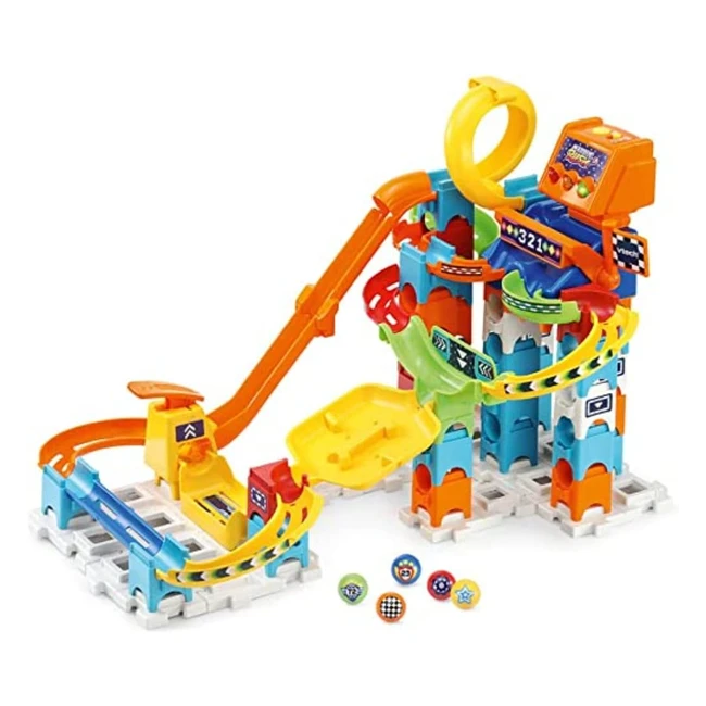 VTech Marble Rush Circuit - Jeu de Construction Electronique Racing Set - 73 Pièces - Cadeau Enfant 4+