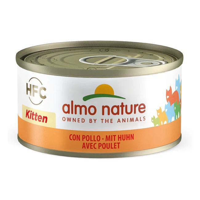 Almo Nature HFC Kitten - Alimento umido per gattini da 2 a 12 mesi - 24 lattine da 70g