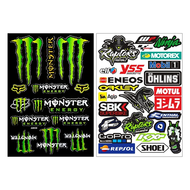 Autocollant Moto Cross Bosytro 4 Pièces - Monster Sport Racing Tuning