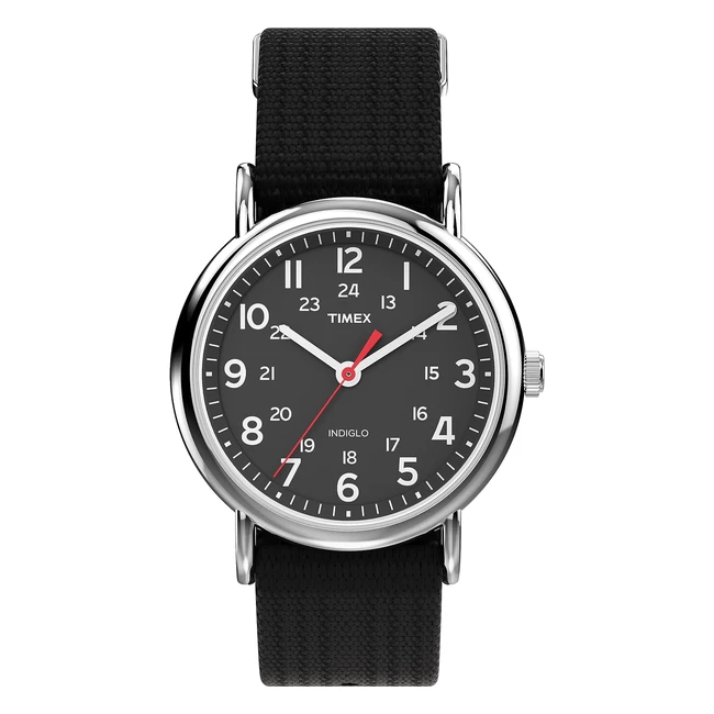 Timex Weekender 38mm Watch - Black Dial, Black Strap - T2N647PF