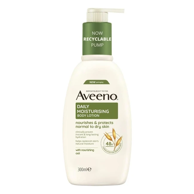 Aveeno Daily Moisturising Body Lotion - Soothing Oats, Rich Emollients - 300ml
