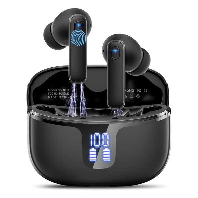 Auriculares Bluetooth Renimer 53 con 4 HD Mic - ¡Sonido Estéreo de Alta Fidelidad!