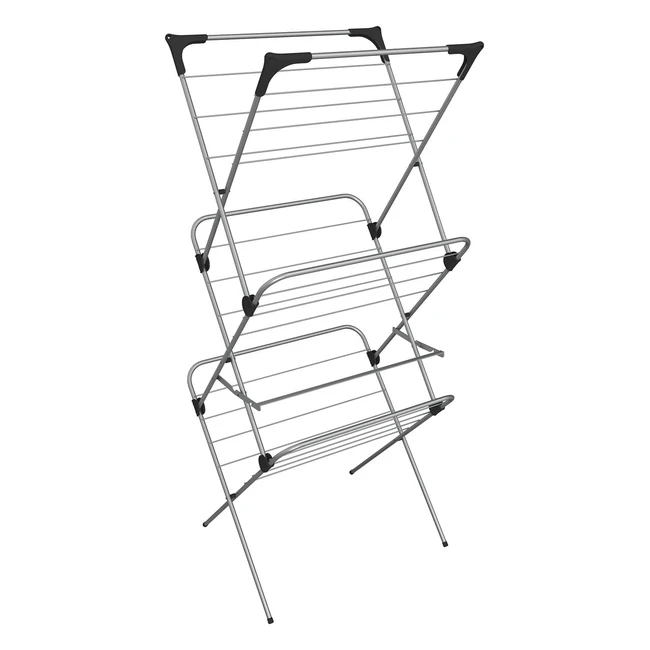 Vileda Sprint 3-Tier Clothes Airer - 15m Drying Space - Silver