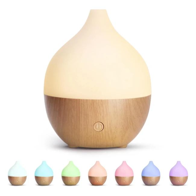 Diffuseur d'huile essentielle 100ml - Ultrasonique, humidificateur d'air avec lumière chaude, arrêt automatique