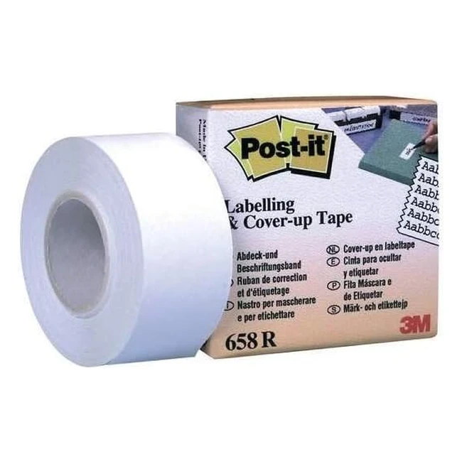 Post-it Ruban Adhésif de Correction et d'Étiquetage 6 Lignes Blanc 254 mm x 177 m - Réf. 123456