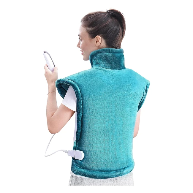 Manta Eléctrica para Espalda, Hombros y Cuello - Calor Terapéutico - 5 Niveles de Temperatura