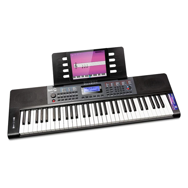 RockJam 61 Key Keyboard Piano with Pitch Bend  Full-Size Keys  Portable  Comp