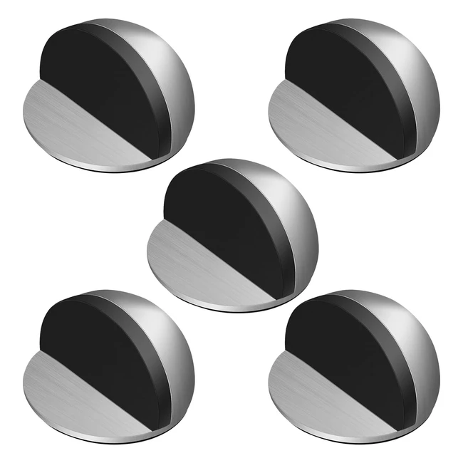 Arrts de portes en acier inoxydable adhsifs - Lot de 5 pices