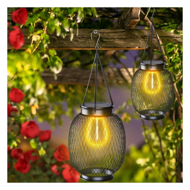 Farolillos Solares Exterior - Luz Solar Jardn Ortiny 2 Piezas IP65 - Blanco C