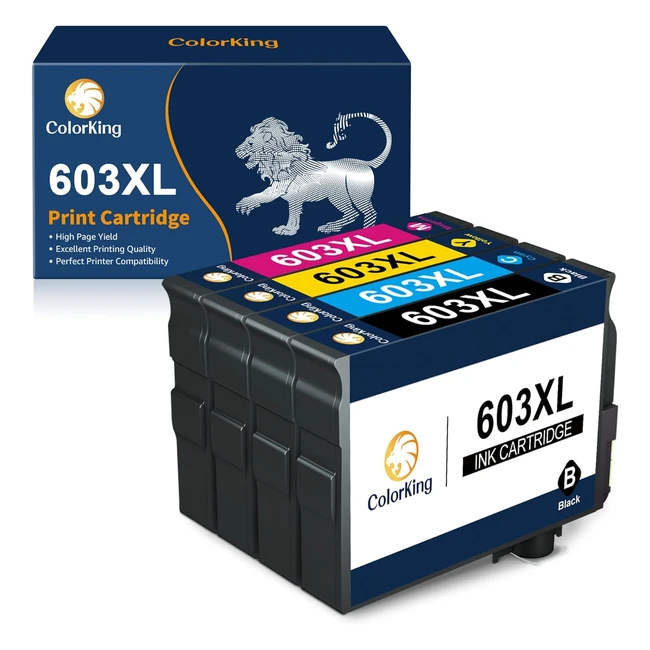 Colorking Cartuccia d'inchiostro Epson 603XL - XP2100 XP2105 XP3100 XP3105 XP4100 XP4105 WF2810 WF2830 WF2835 WF2850