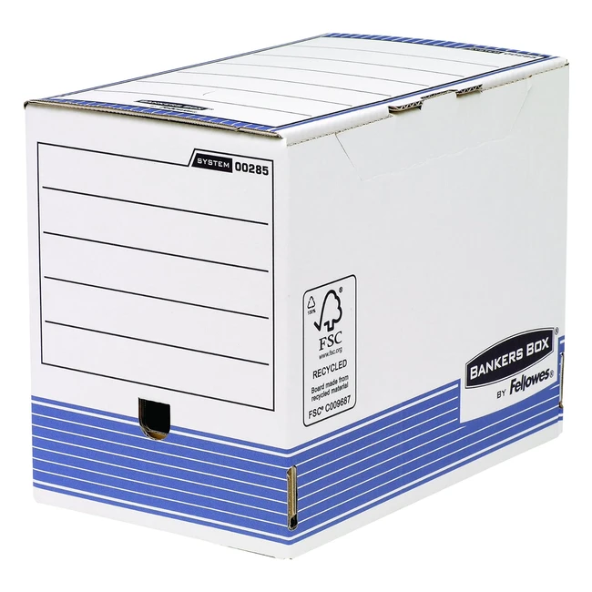 Caja de Archivo Automtico Fellowes Bankers Box A4 - Blanco y Azul
