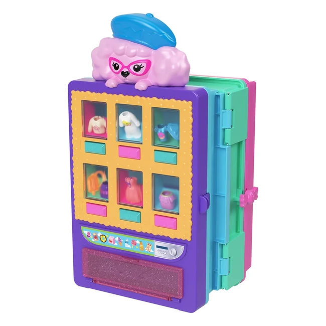 Coffret Polly Pocket Bonbon Studio de Mode Licorne - Distributeur, 2 Coffrets Histoires, 2 Figurines, 40+ Accessoires - Jouet Enfant 4+
