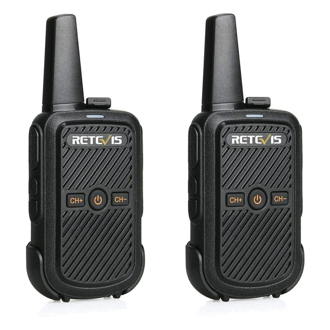 Retevis RT15 Talkiewalkie Rechargeable, Son Clair, Vox, Portable Professionnelle, Noir