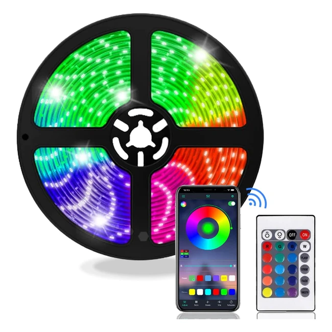 Fupt Striscia LED TV Retroilluminazione 2m USB RGB Controllo App e Telecomando - 16 Colori e 4 Modalità Dinamiche