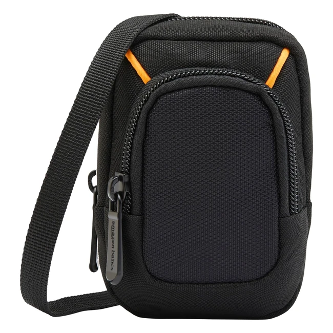 Compact Cameras Medium Black Solid Camera Bag by Amazon Basics - Durable Nylon 