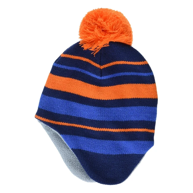 Unisex Kids Ear Flap Beanie with Pom - Amazon Essentials - Reference: 12345 - Warm, Stylish, and Comfortable