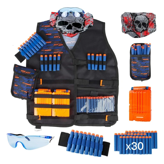 Kit Chaleco Tctico LVHERO para Nerf N-Strike Elite - Recarga Rpida y Protecc