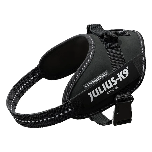 JuliusK9 IDC Powerharness Dog Harness Size Smini Black - Professional Control, Sturdy Construction, Reflective Elements