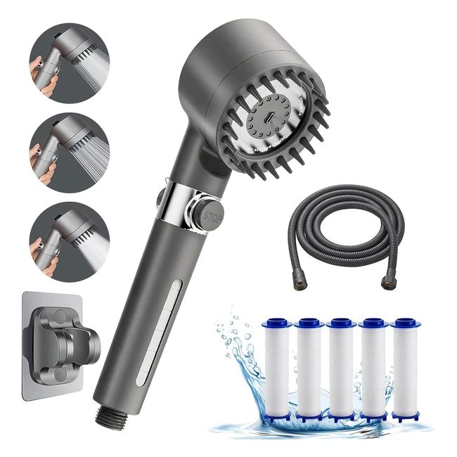 Pommeau de douche économie d'eau Liigou avec massage haute pression - Réf: XXXX