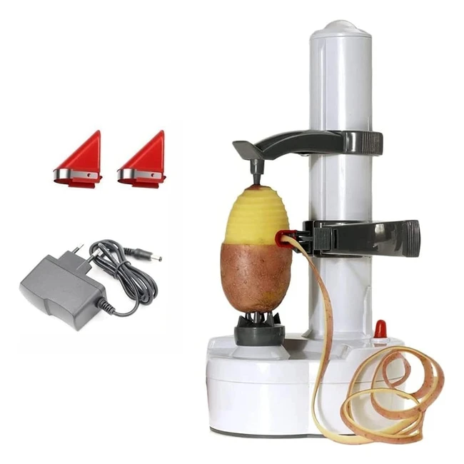 Pelamatic Pelador Eléctrico de Frutas - Pela Patatas Manzanas Peras Mangos Pepinos - Diseño Seguro Metálico