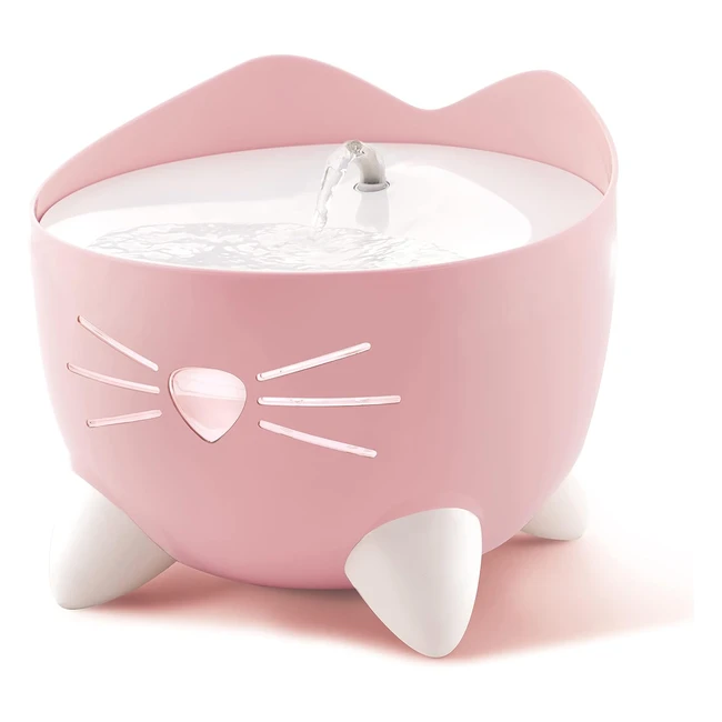 Catit Pixi Trinkbrunnen fr Katzen 25 l Pink - Nr 1 - Mit beleuchtetem Wassers
