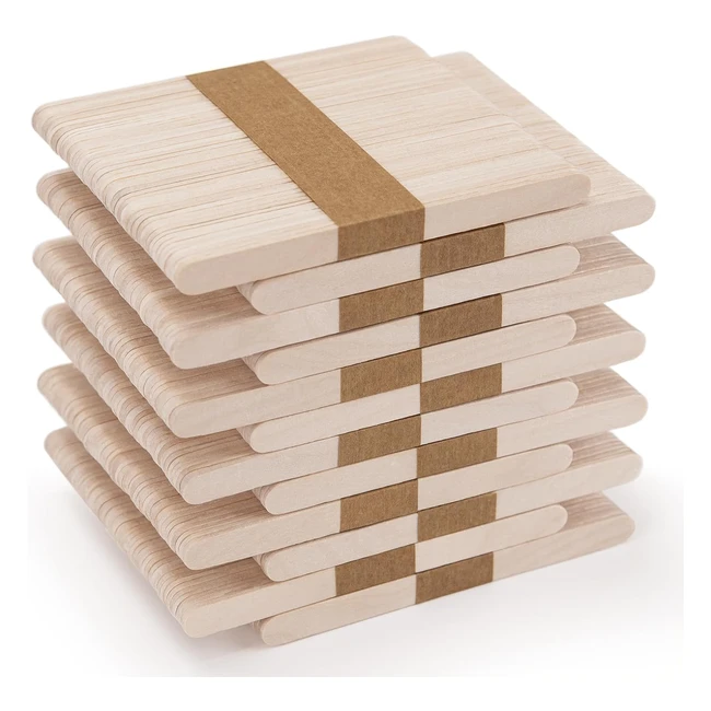 600pz Bastoncini Legno Abbassalingua Sterili - Wisyok 114x9x2mm