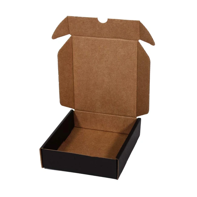 Caja de Cartn Negra para Envo Postal - Resistente y Automontable - Talla S 1