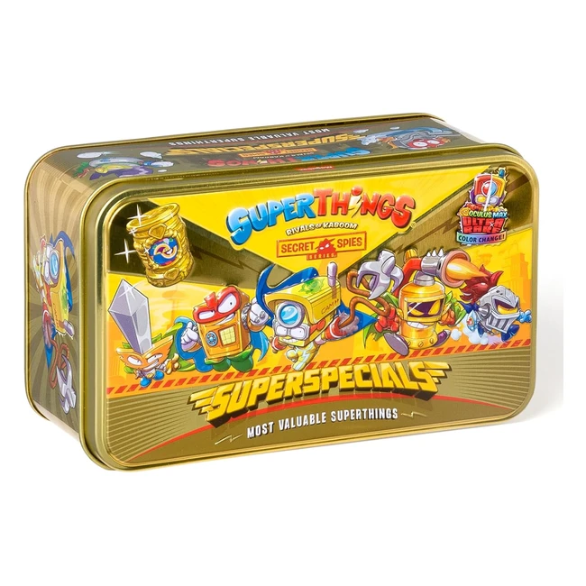 SuperThings Gold Tin Secret Spies Series - Collect All Figures! #Exclusive