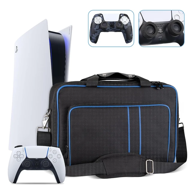 Sac de transport PS5 avec fermeture éclair en alliage de zinc - Protection complète - Rangement pour console et accessoires